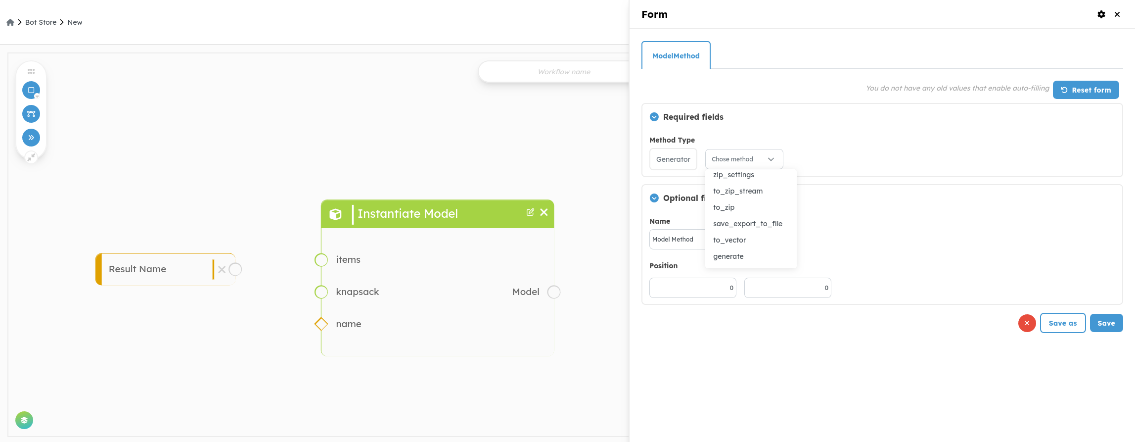 Use the workflow builder | Dessia Documentation